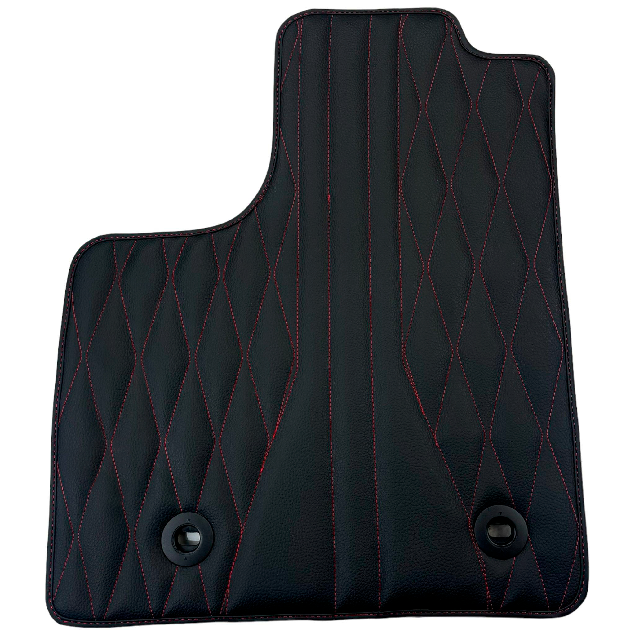 Leather Floor Mats for Lexus RX (2023-2024) 450+ Plug-in Hybrid with Red Stitching