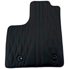 Leather Floor Mats for Lexus GS 300 2WD (2005-2011) with Red Stitching