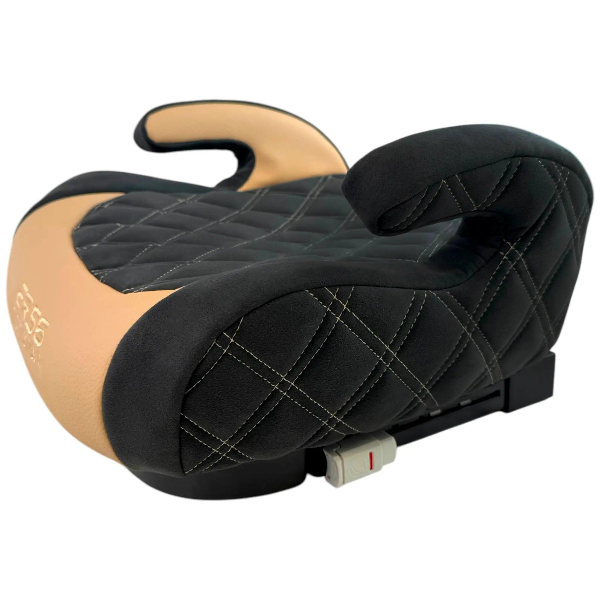 Alcantara Leather Backless Car Seat for Kids with Beige Leather by ER56 Design