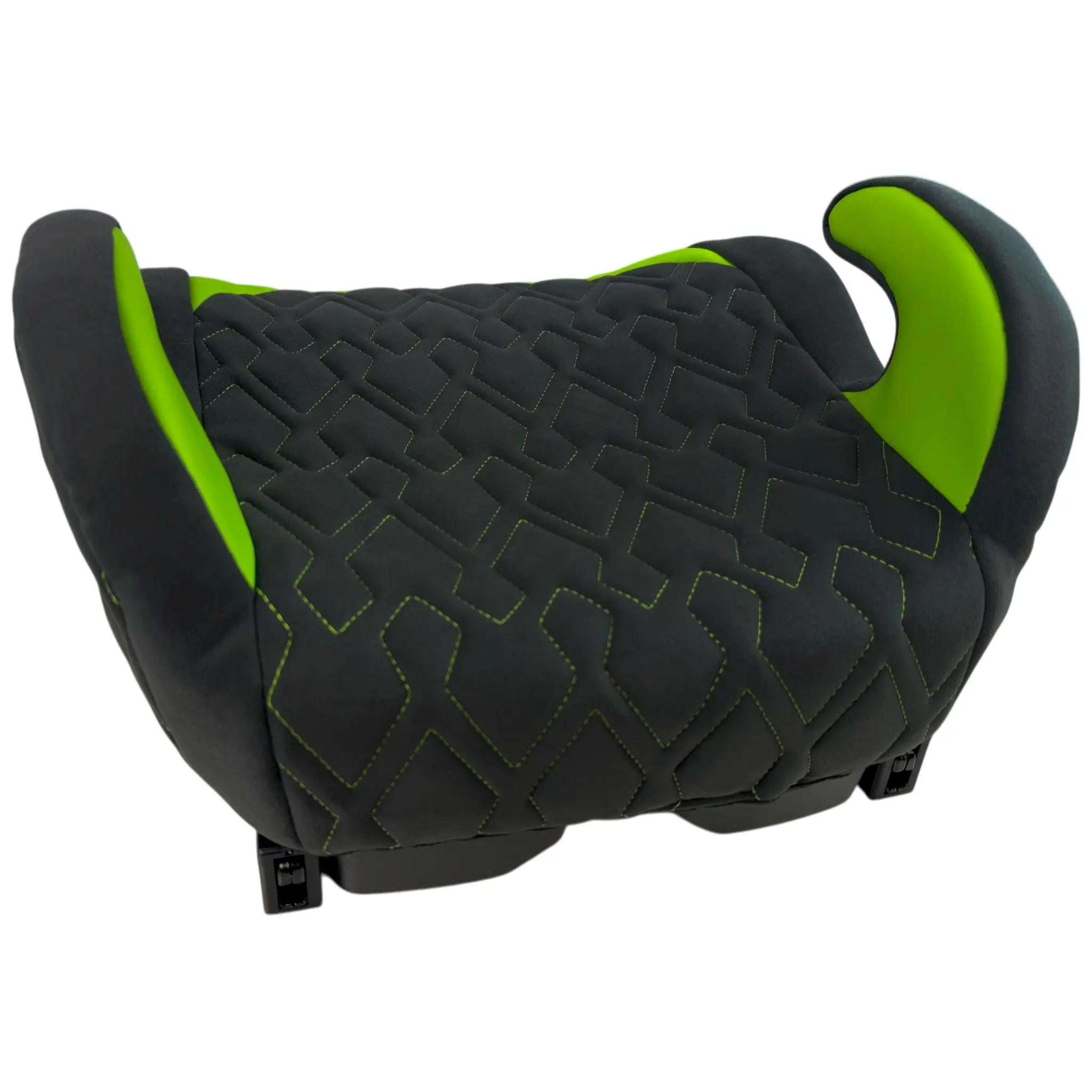 Alcantara Leather Backless Car Seat for Kids with Green Leather by ER56 Design