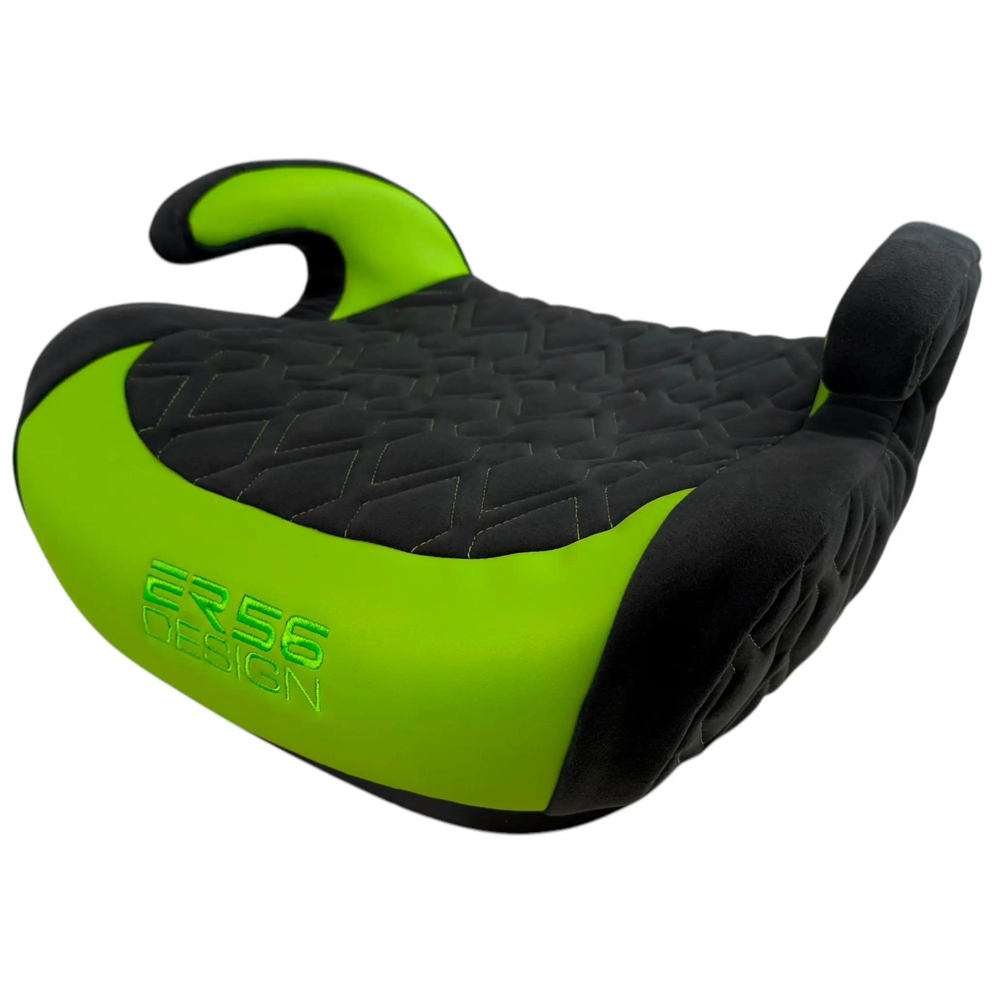 Alcantara Leather Backless Car Seat for Kids with Green Leather by ER56 Design