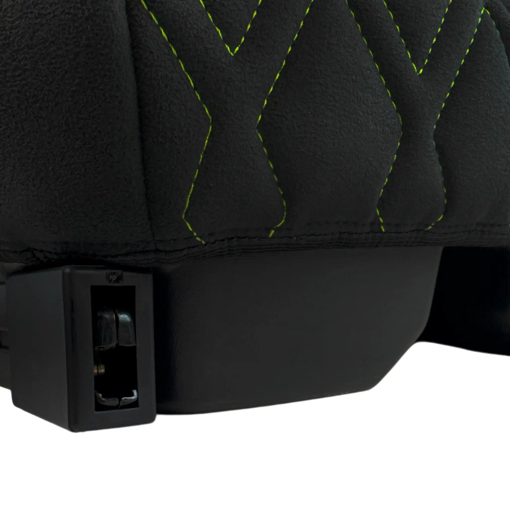 Alcantara Leather Backless Car Seat for Kids with Green Leather by ER56 Design