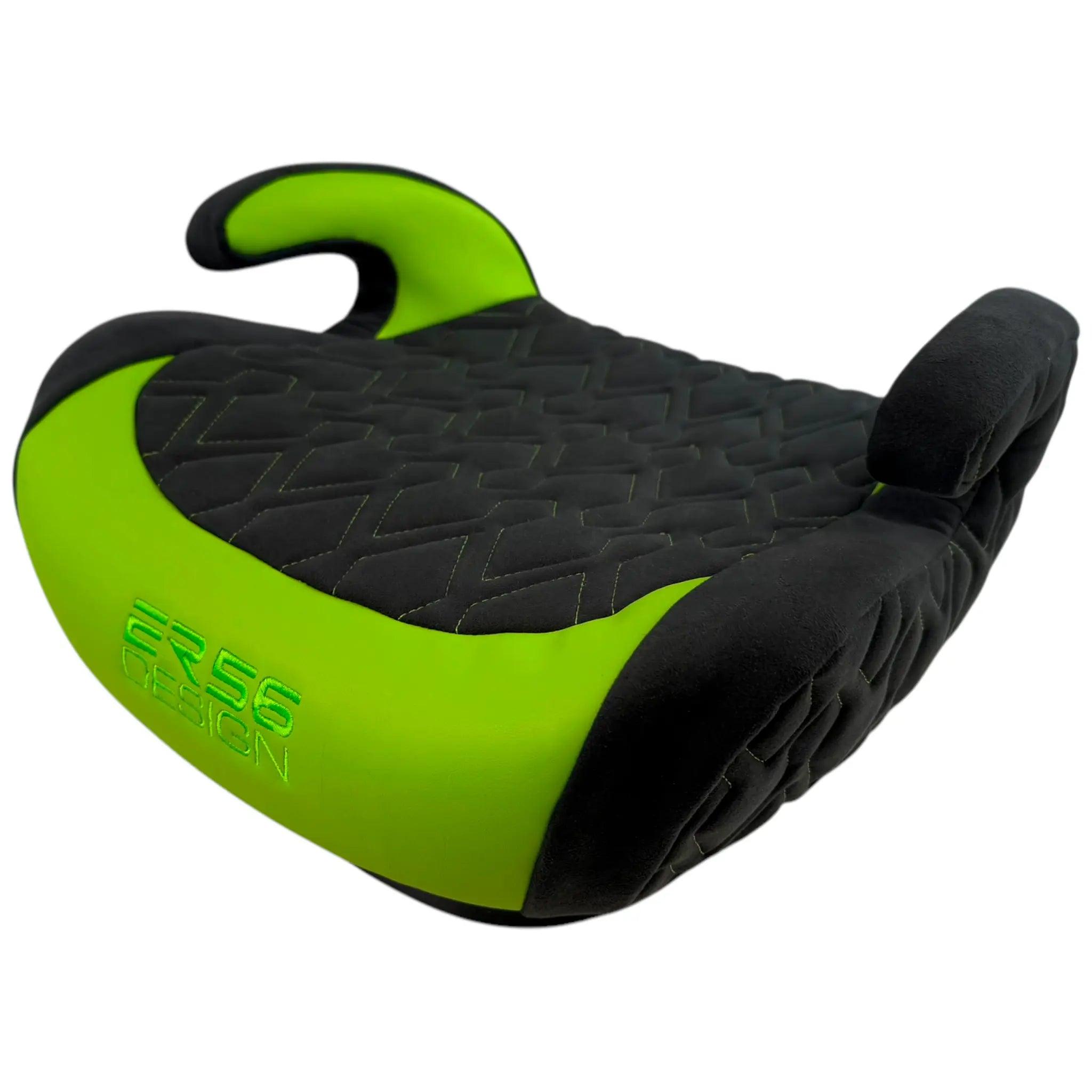 Alcantara Leather Backless Car Seat for Kids with Green Leather by ER56 Design