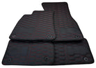 Customizable Black Leather Floor Mats for Audi A4 - B5 Facelift Avant (1999-2001) - AutoWin