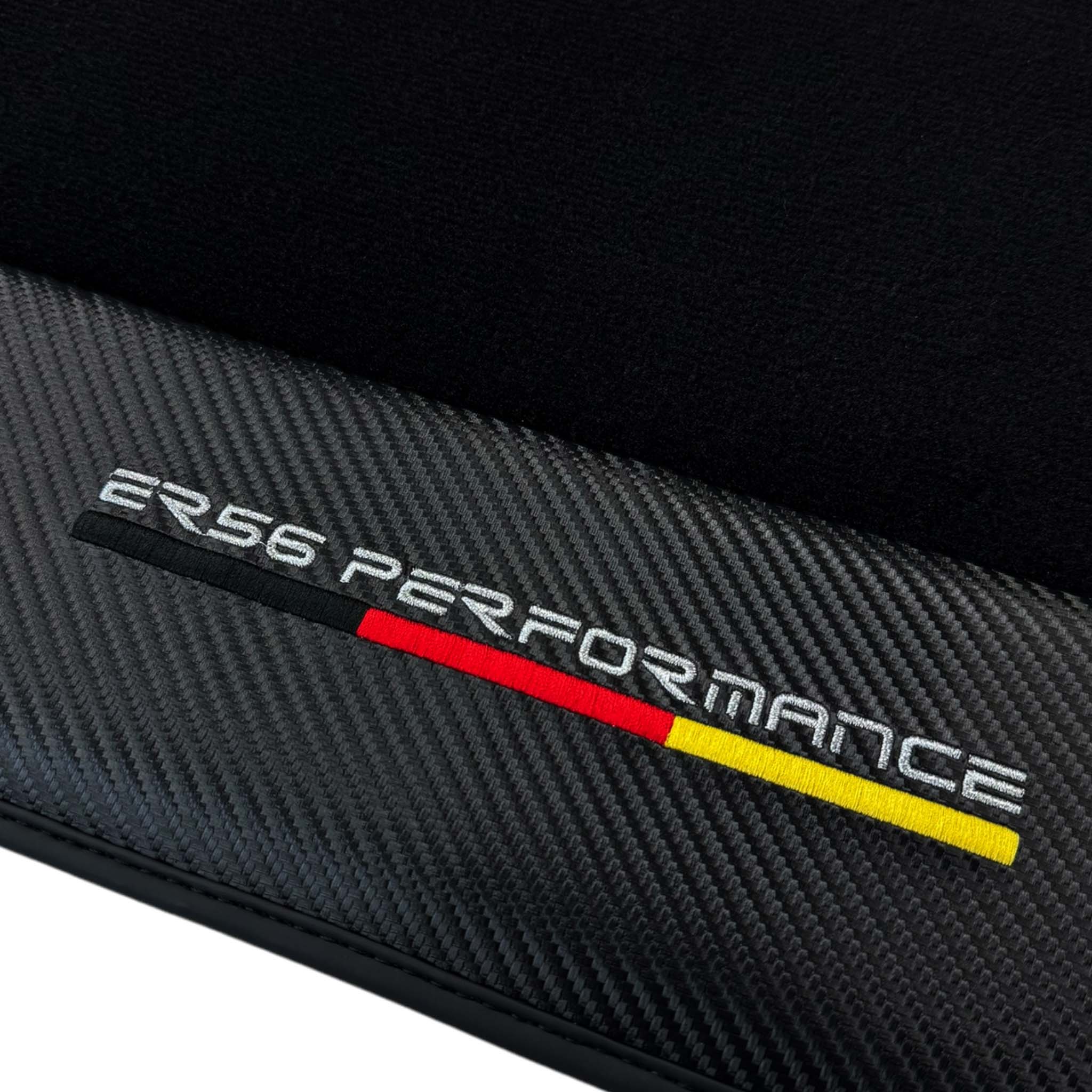 Black Floor Floor Mats For BMW 7 Series F01 | ER56 Performance | Carbon Edition