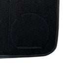 Black Floor Mats for BMW 5 Series G30 | Green Leather Borders