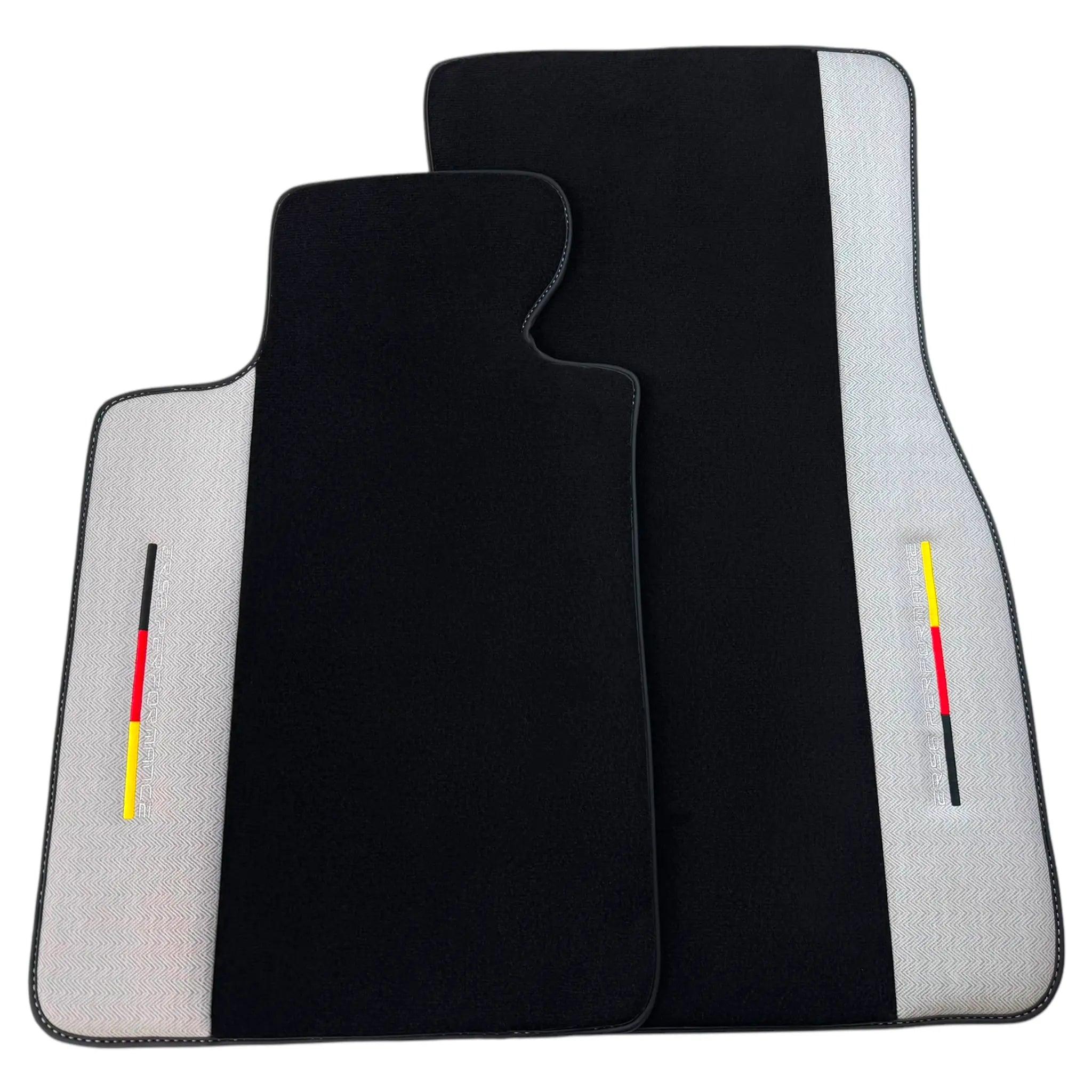 Black Floor Mats for BMW 5 Series G30 with Gray Leather