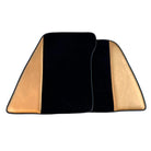 Black Floor Mats for Ferrari 296 GTB (2022-2024) with Gold Leather