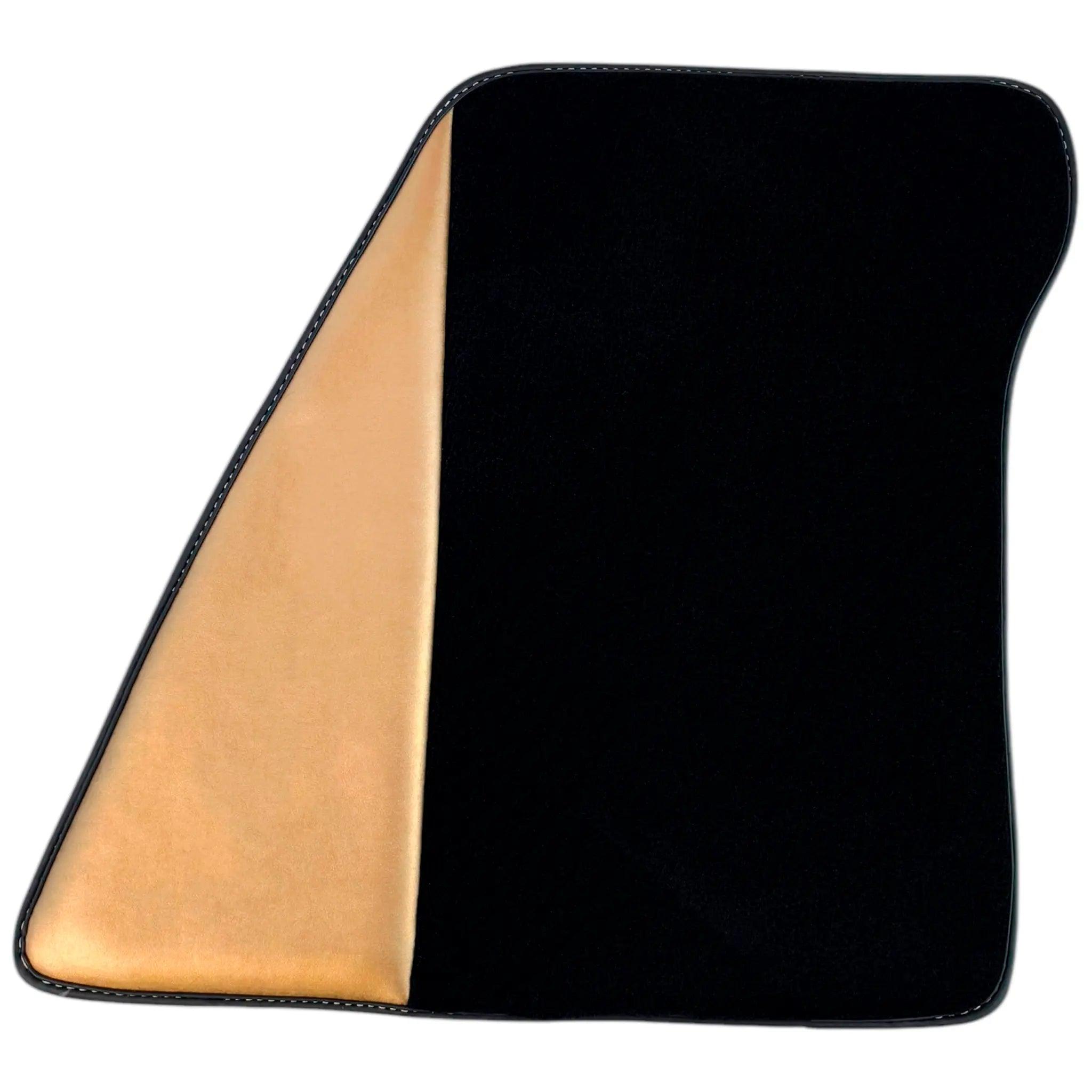 Black Floor Mats for Ferrari 296 GTB (2022-2024) with Gold Leather