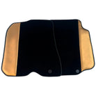 Black Floor Mats for Ferrari 812 GTS (2019-2023) with Gold Leather