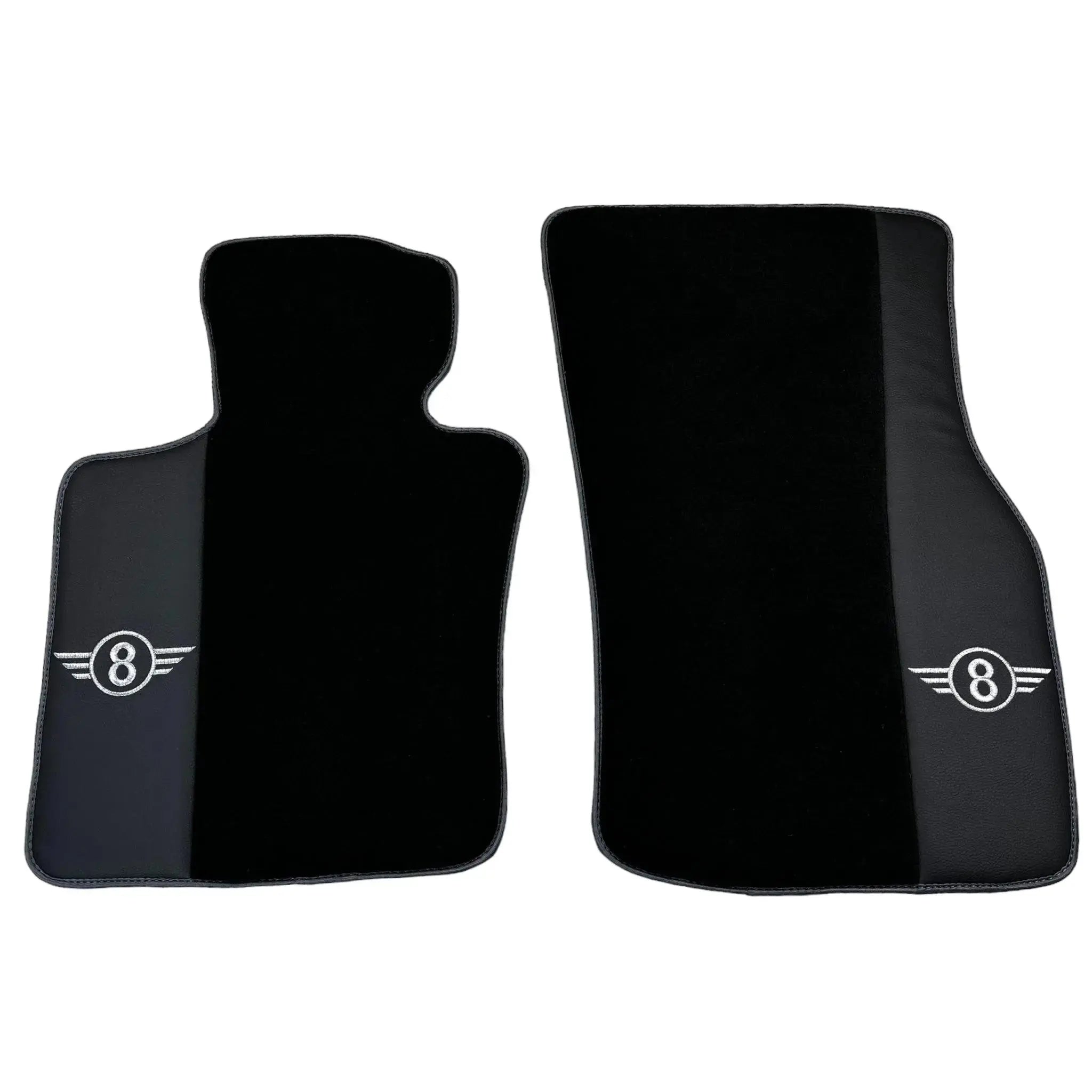 Black Floor Mats for Mini Cabrio R56 Convertible (2009-2016) with Gray Trim