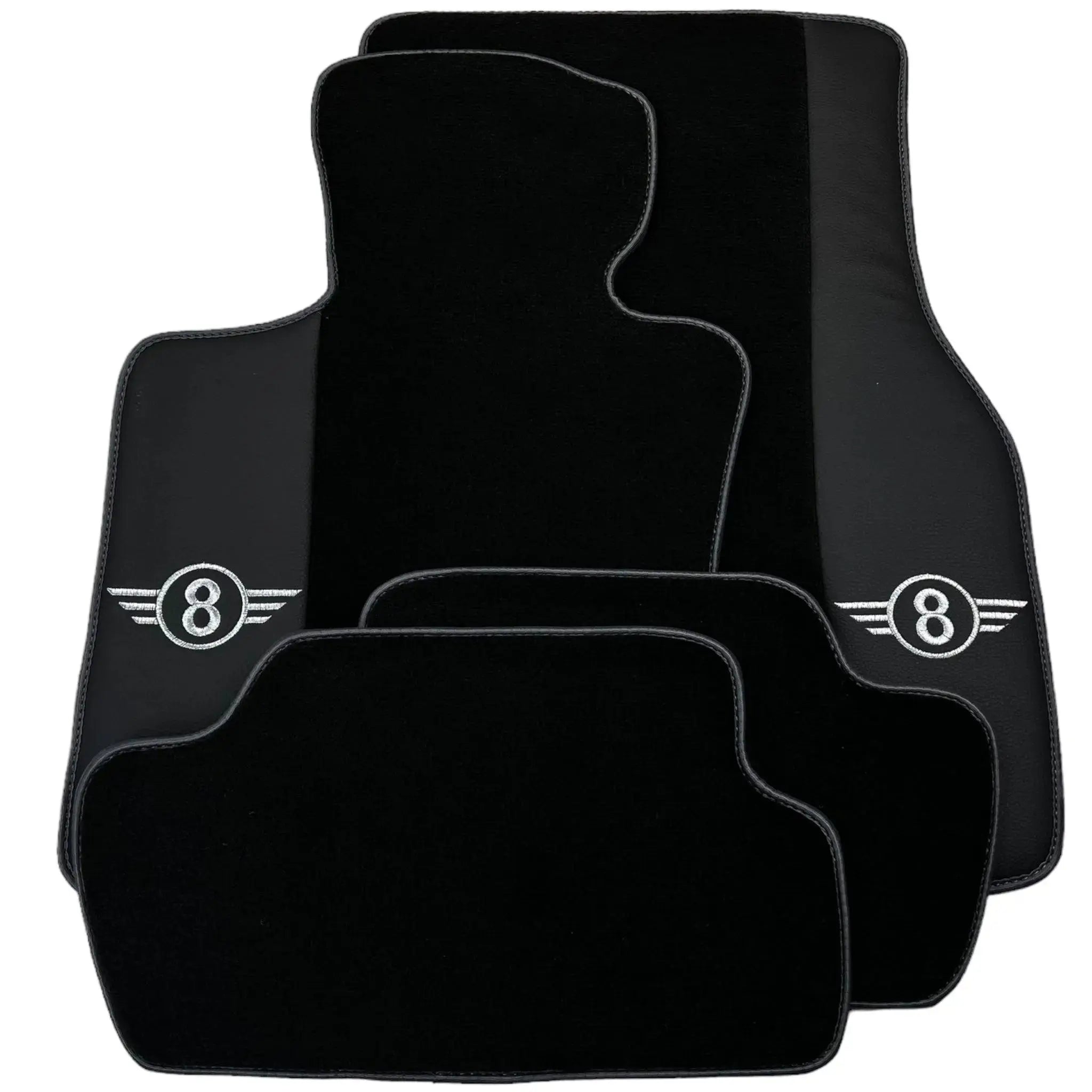 Black Floor Mats for Mini Countryman F60 Hybrid (2020-2023) with Gray Trim - AutoWin