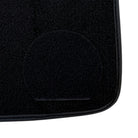 Black Floor Mats for Rolls Royce Ghost Series I (2010-2020) with Green Leather Borders