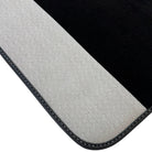 Black Floor Mats for Rolls Royce Ghost Series II 2021-2024 with Gray Leather Borders