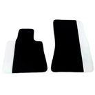 Black Floor Mats for Rolls Royce Wraith | Luxurious White Leather