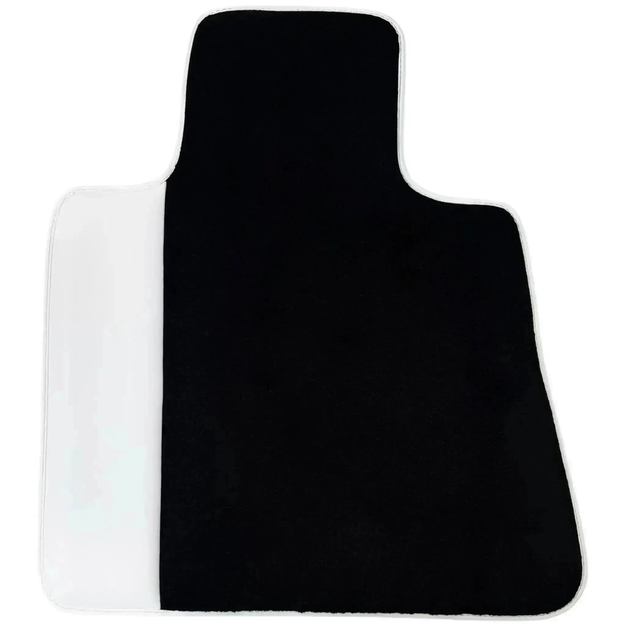 Black Floor Mats for Rolls Royce Wraith | Luxurious White Leather