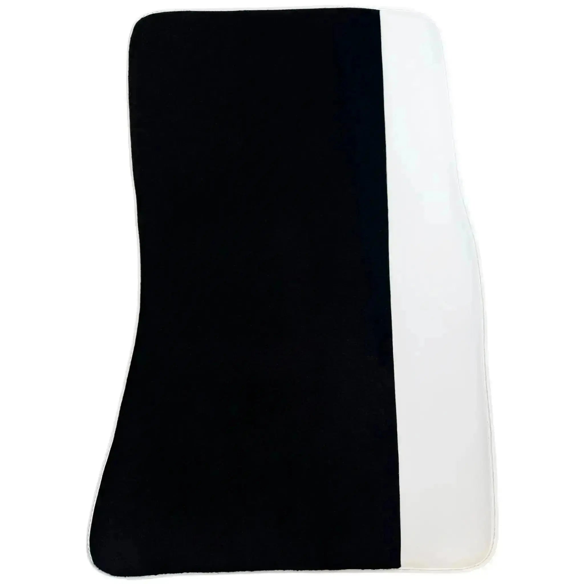 Black Floor Mats for Rolls Royce Wraith | Luxurious White Leather