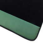 Black Floor Mats for Rolls Royce Spectre (2023-2024) with Green Leather Borders