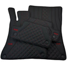 Black Leather Floor Mats For Mercedes Benz C-Class C204 Coupe (2011-2015) | ER56 Design - AutoWin