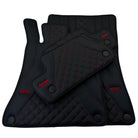 Black Leather Floor Mats For Mercedes Benz C-Class S202 Estate (1996-2000) | ER56 Design - AutoWin