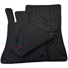 Black Leather Floor Mats For Mercedes Benz C-Class S202 Estate (1996-2000) | ER56 Design - AutoWin