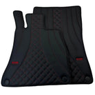 Black Leather Floor Mats For Mercedes Benz C-Class S202 Estate (1996-2000) | ER56 Design - AutoWin