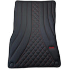 Black Leather Floor Mats For Mercedes Benz C-Class S202 Estate (1996-2000) | ER56 Design - AutoWin