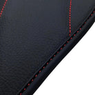 Black Leather Floor Mats For Mercedes Benz C-Class S203 Estate 4Matic (2001-2007) | ER56 Design - AutoWin