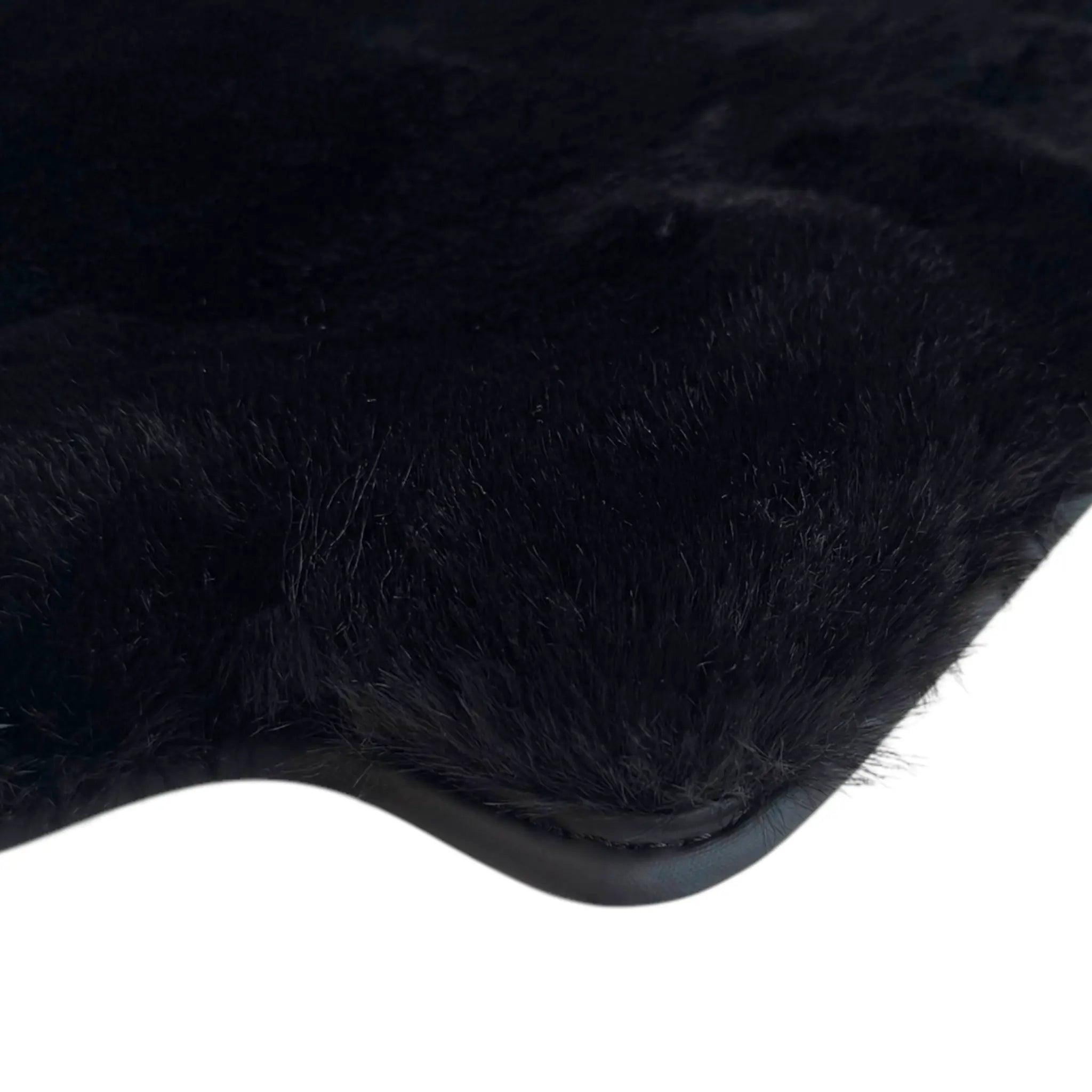 Black Sheepskin Floor Mats for Ferrari F8 Spider (2019-2023)