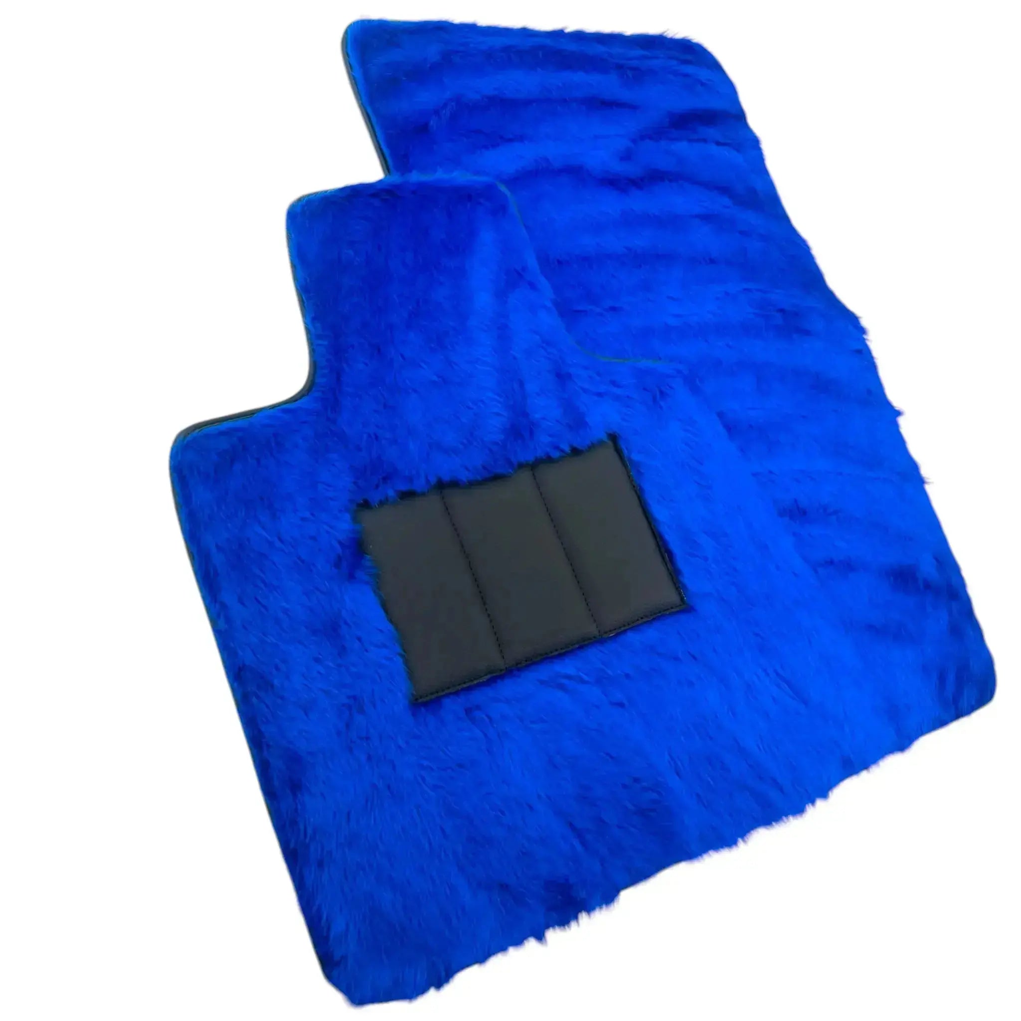 Blue Sheepskin Floor Mats for Rolls-Royce Phantom Drophead Coupe (2007-2016) - AutoWin