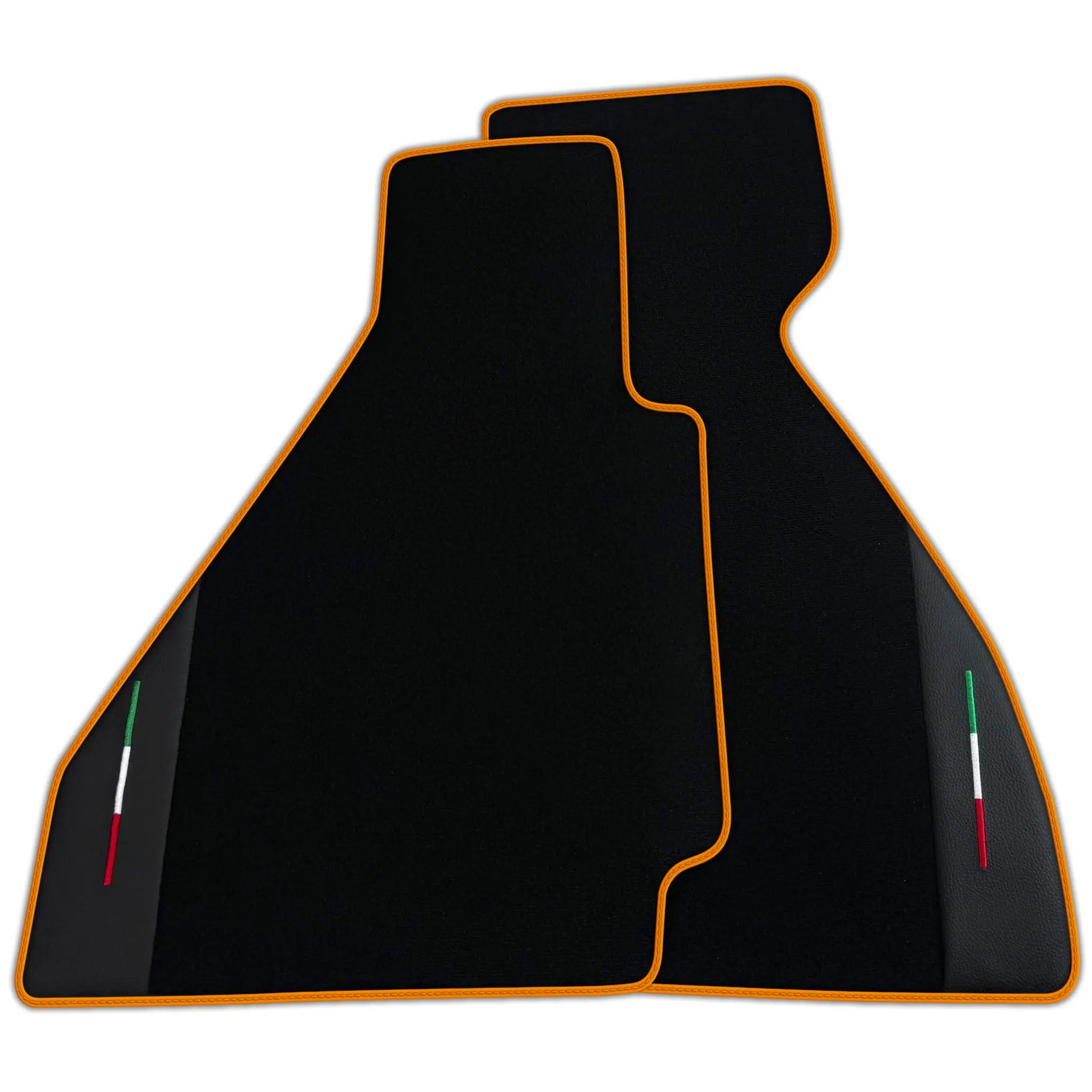 Custom Black Floor Mats for Ferrari 328 GTB (1985-1989) with Leather