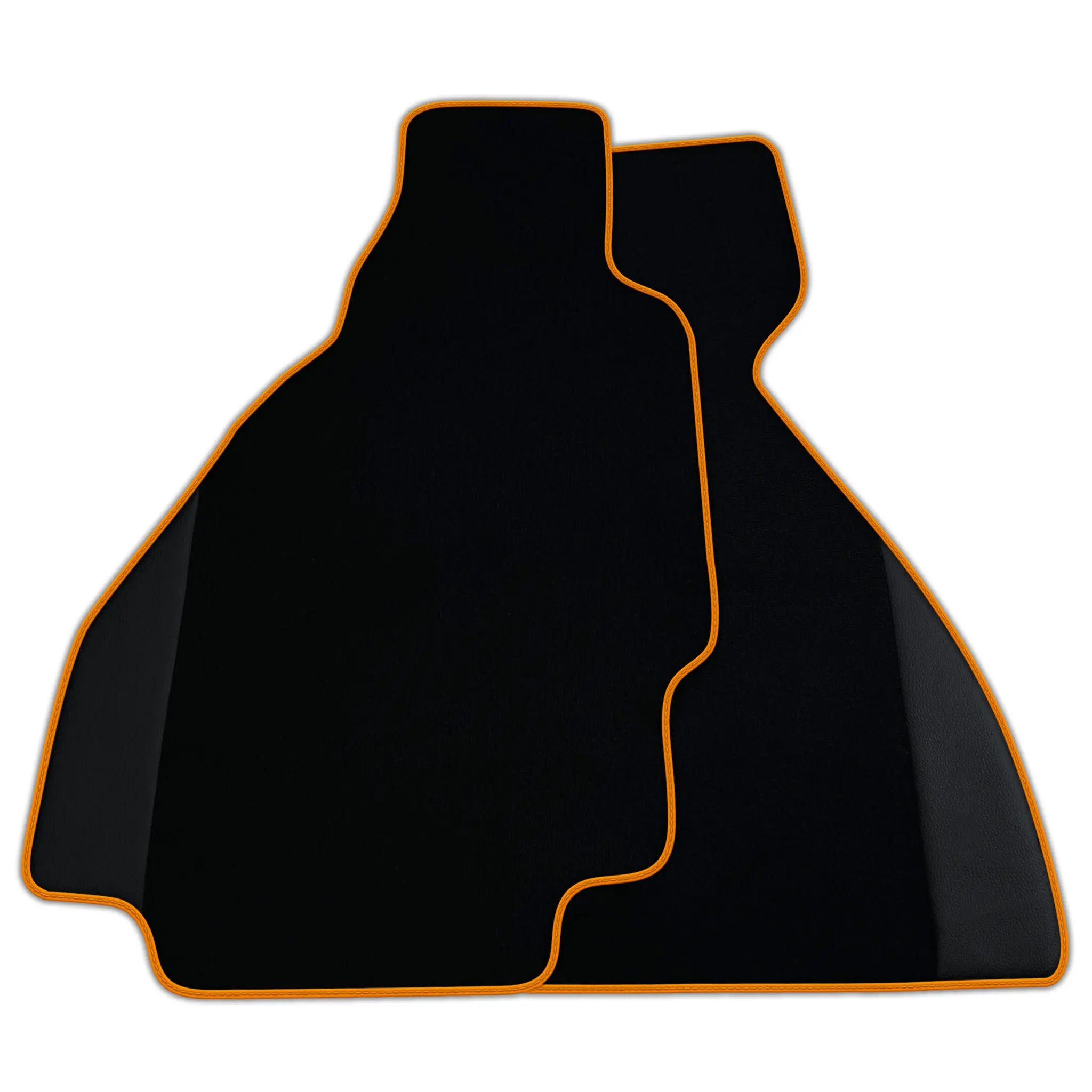 Custom Black Floor Mats for Ferrari 328 GTB (1985-1989) with Leather