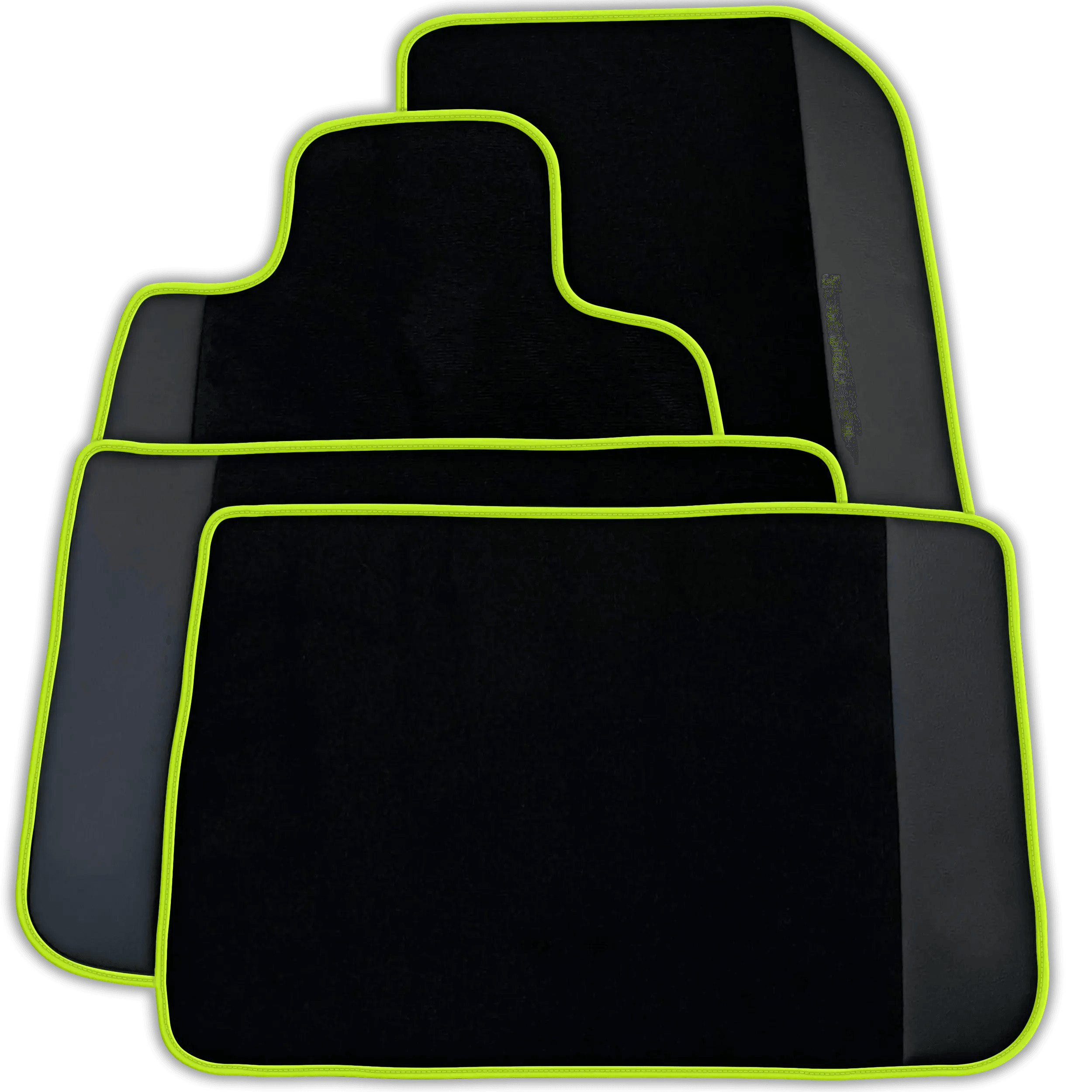 Custom Black Floor Mats for Rolls Royce Cullinan with Black Leather