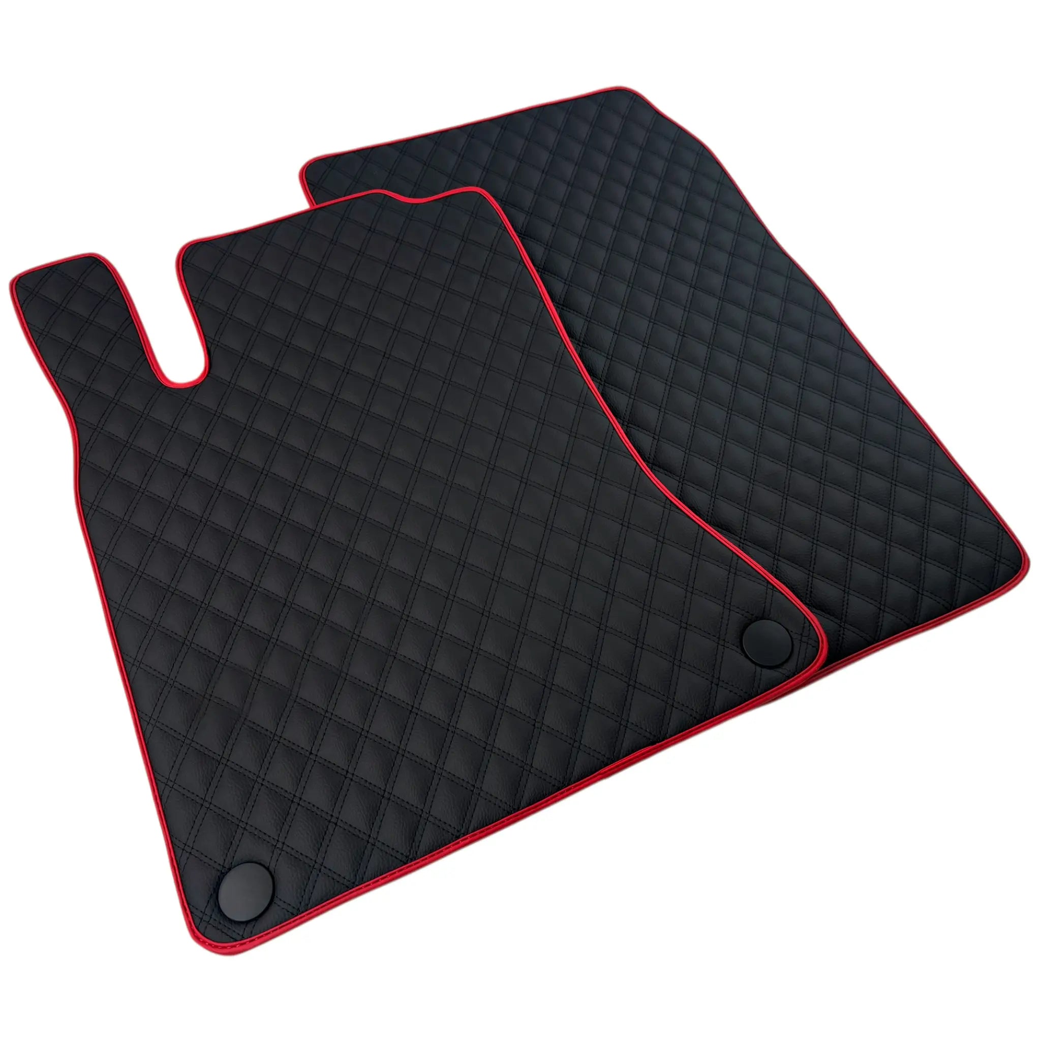 Custom Black Leather Floor Mats for Mercedes CLA C117 (2013-2019)