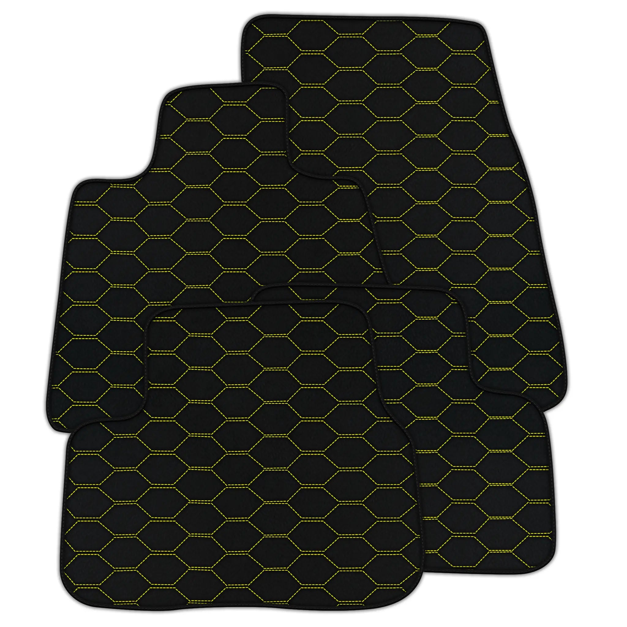 Customizable Leather Floor Mats with Divario Pattern for Rolls Royce Cullinan (2018-2025)