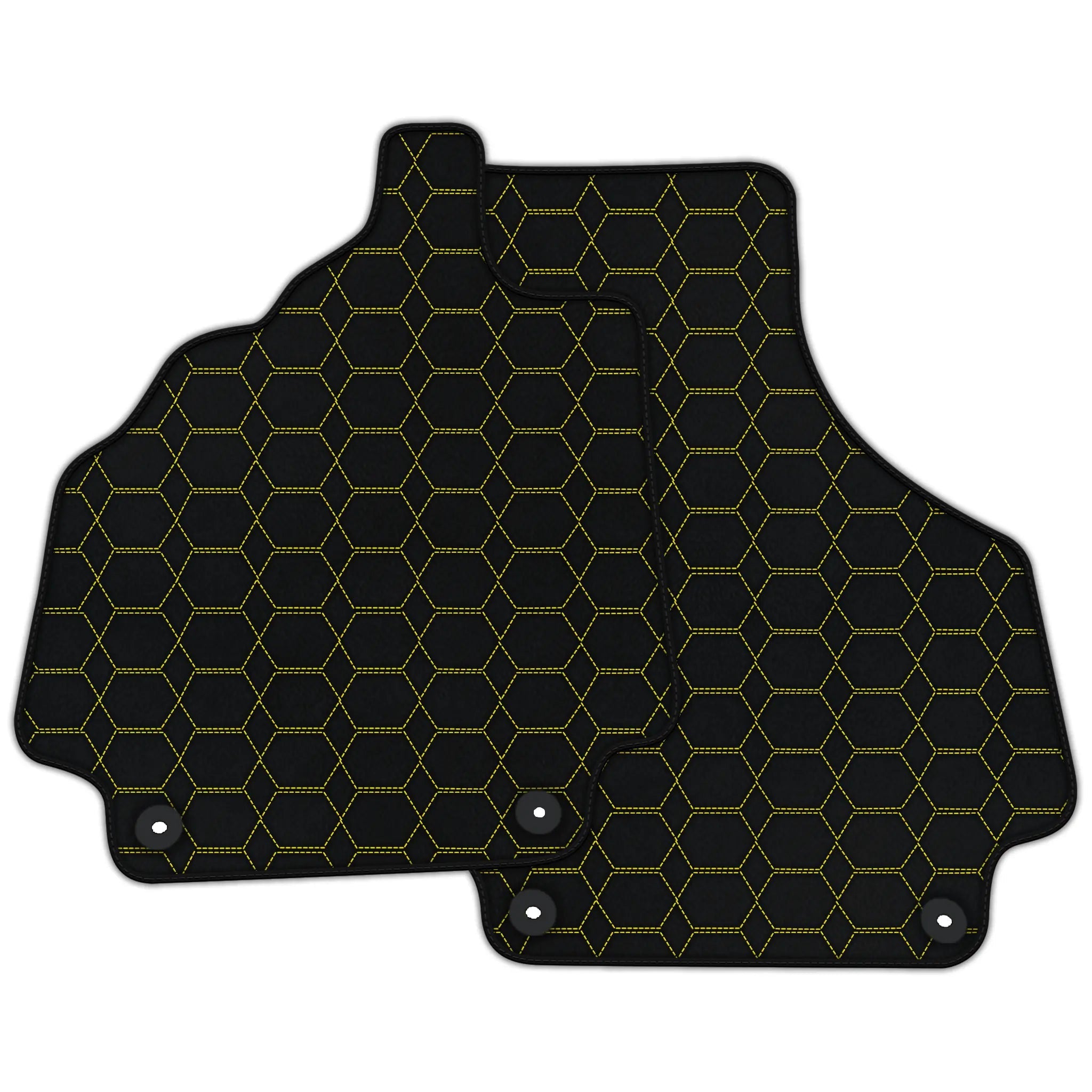 Customizable Leather Floor Mats with Hexagon Hex Pattern for Audi R8 (2007-2015)