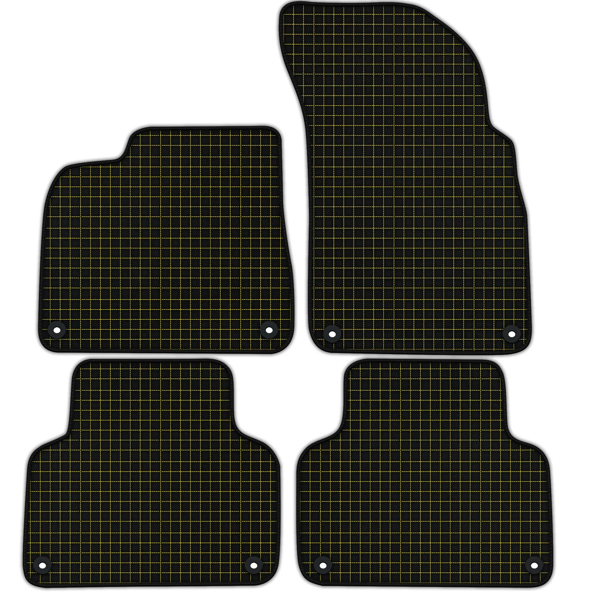 Customizable Leather Floor Mats with Square Pattern for Bentley Bentayga (2015-2023)