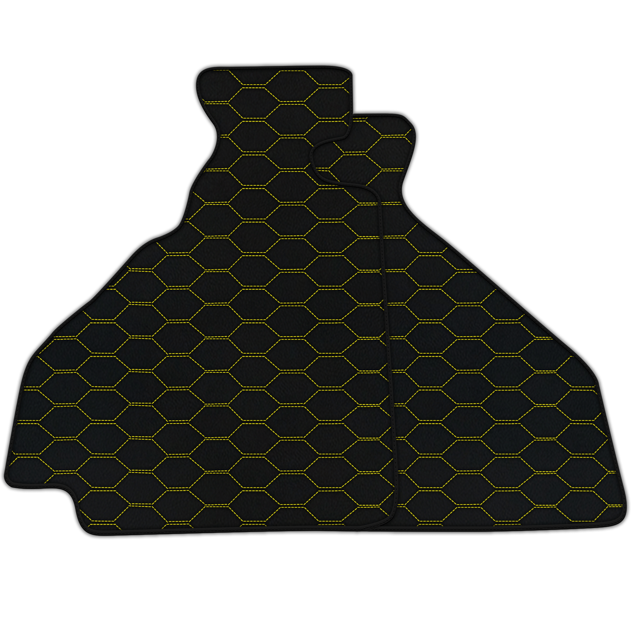 Customizable Leather Floor Mats with Divario Pattern for Ferrari 348 TS (1989-1995)