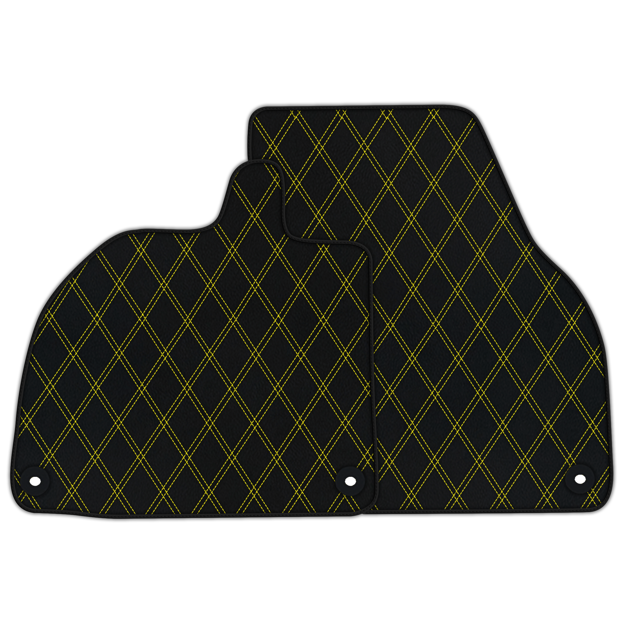 Customizable Leather Floor Mats with Double Diamond Pattern for Lamborghini Revuelto (2024-2025)