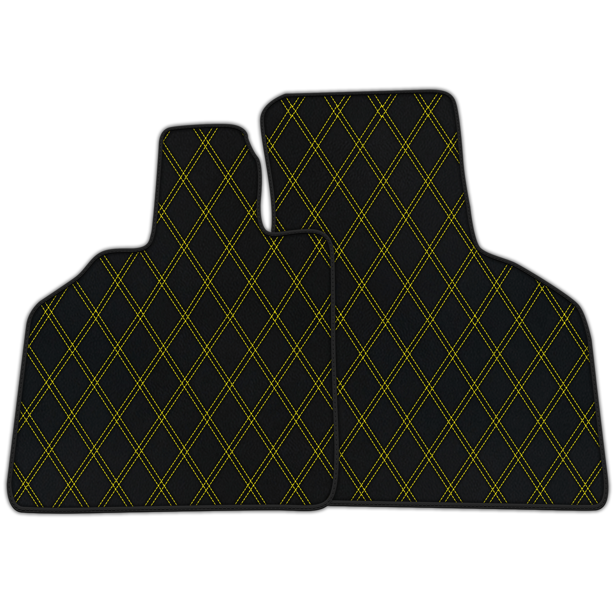 Customizable Leather Floor Mats with Double Diamond Pattern for Lamborghini Gallardo (2004-2014)