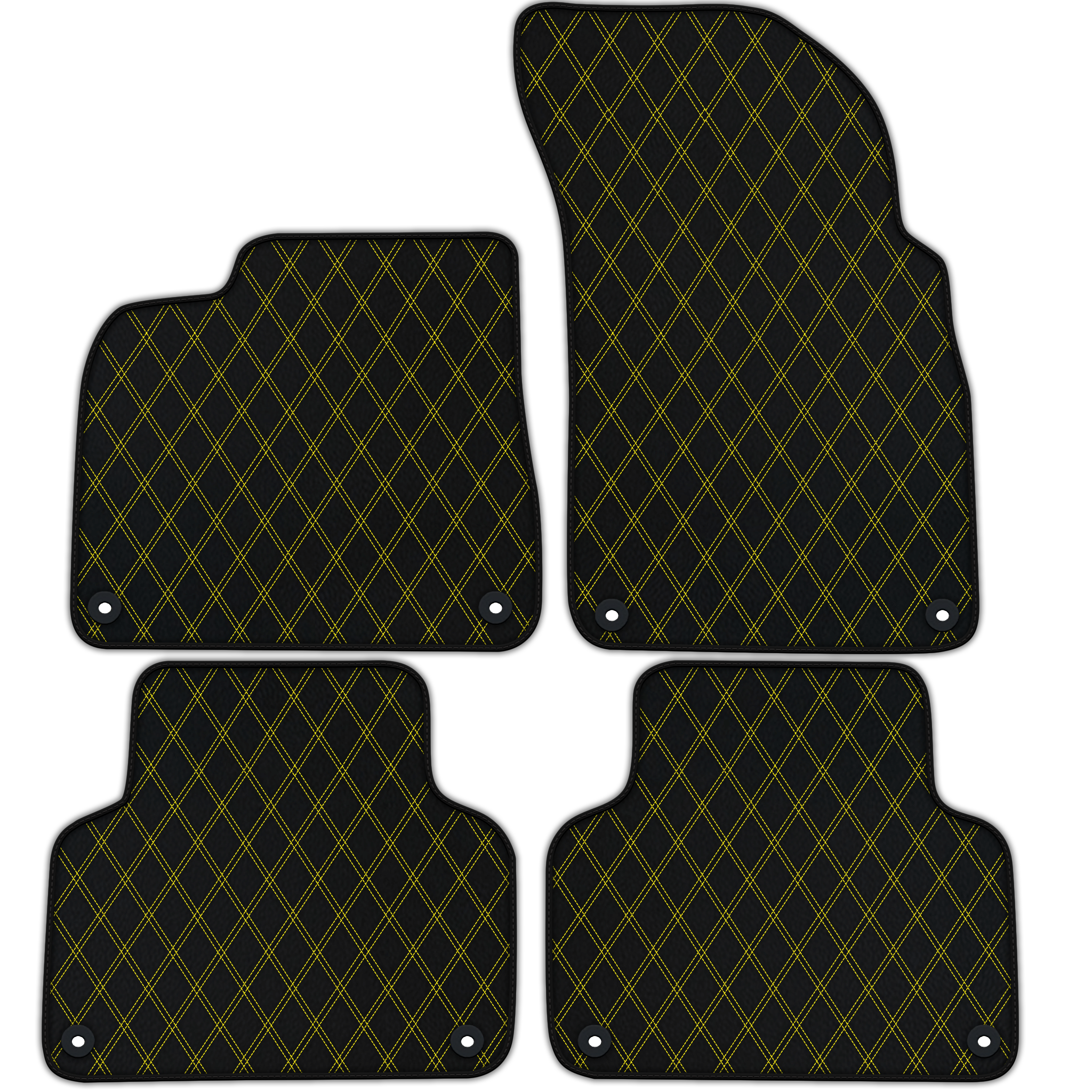 Customizable Leather Floor Mats with Double Diamond Pattern for Lamborghini Urus (2018-2024)