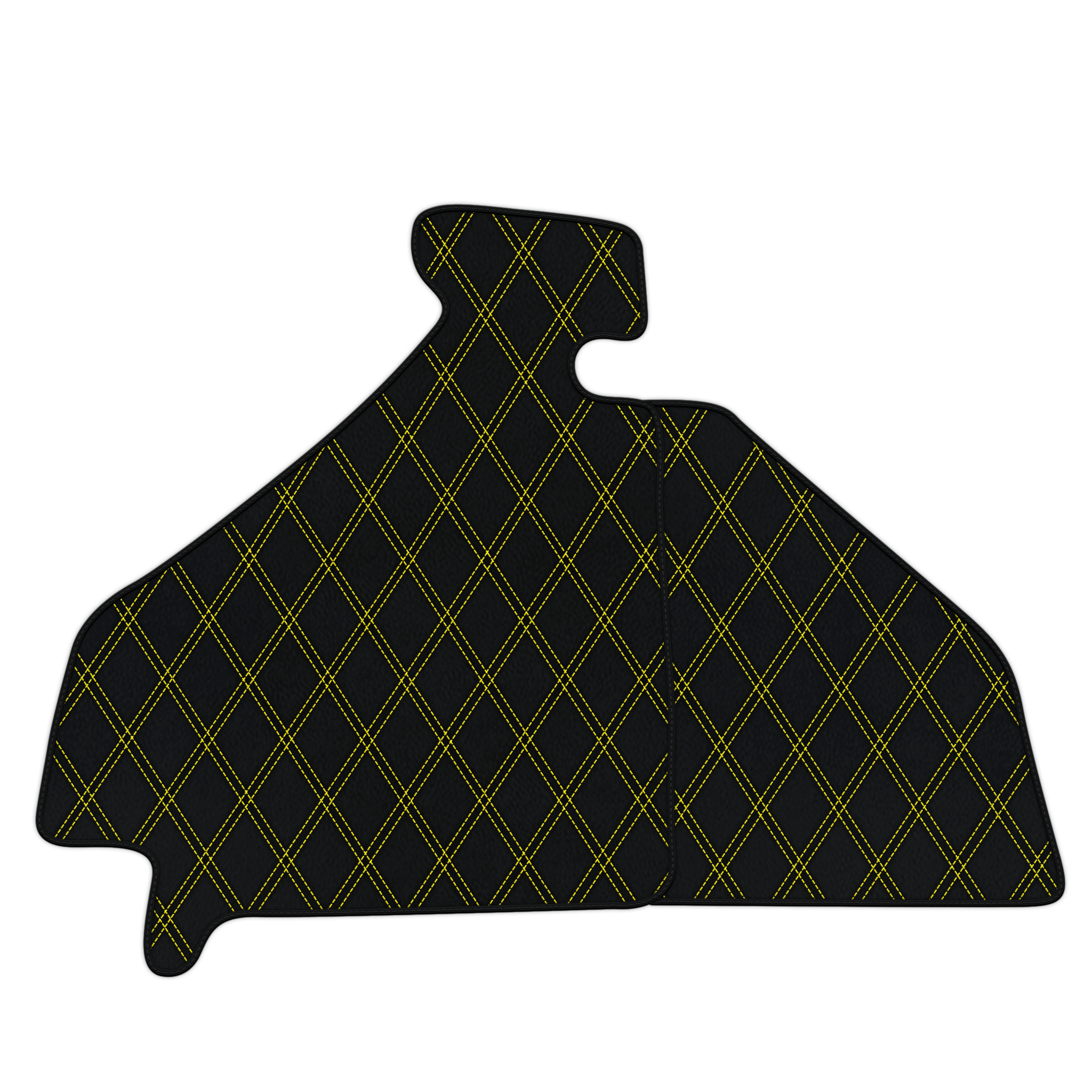 Customizable Leather Floor Mats with Double Diamond Pattern for Ferrari F355 (1994-1999)