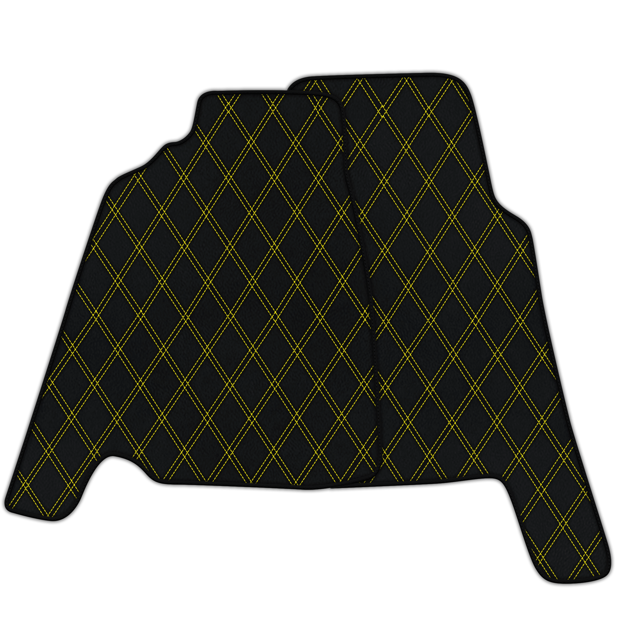 Customizable Leather Floor Mats with Double Diamond Pattern for Ferrari 456 (1992-2003)