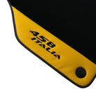 Black Floor Mats for Ferrari 458 Italia (2009-2015) with Yellow Leather - AutoWin