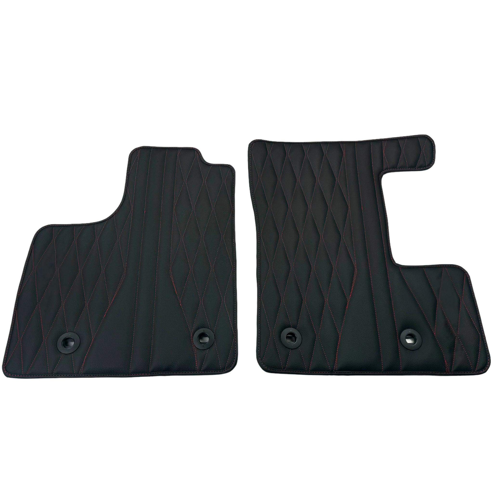 Leather Floor Mats for Lexus IS (2005-2013) with Red Stitching