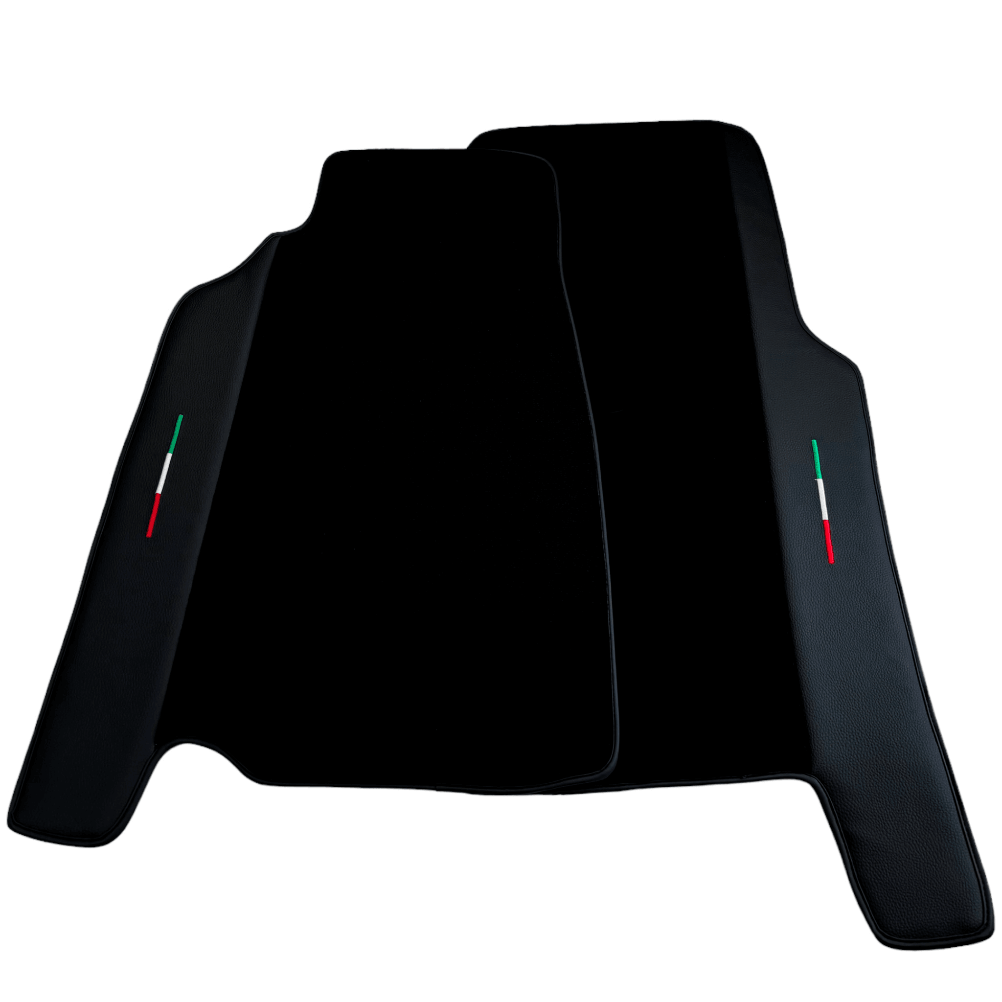 Black Floor Mats For Ferrari 456 (1992-2003) Italian Edition with Leather - AutoWin