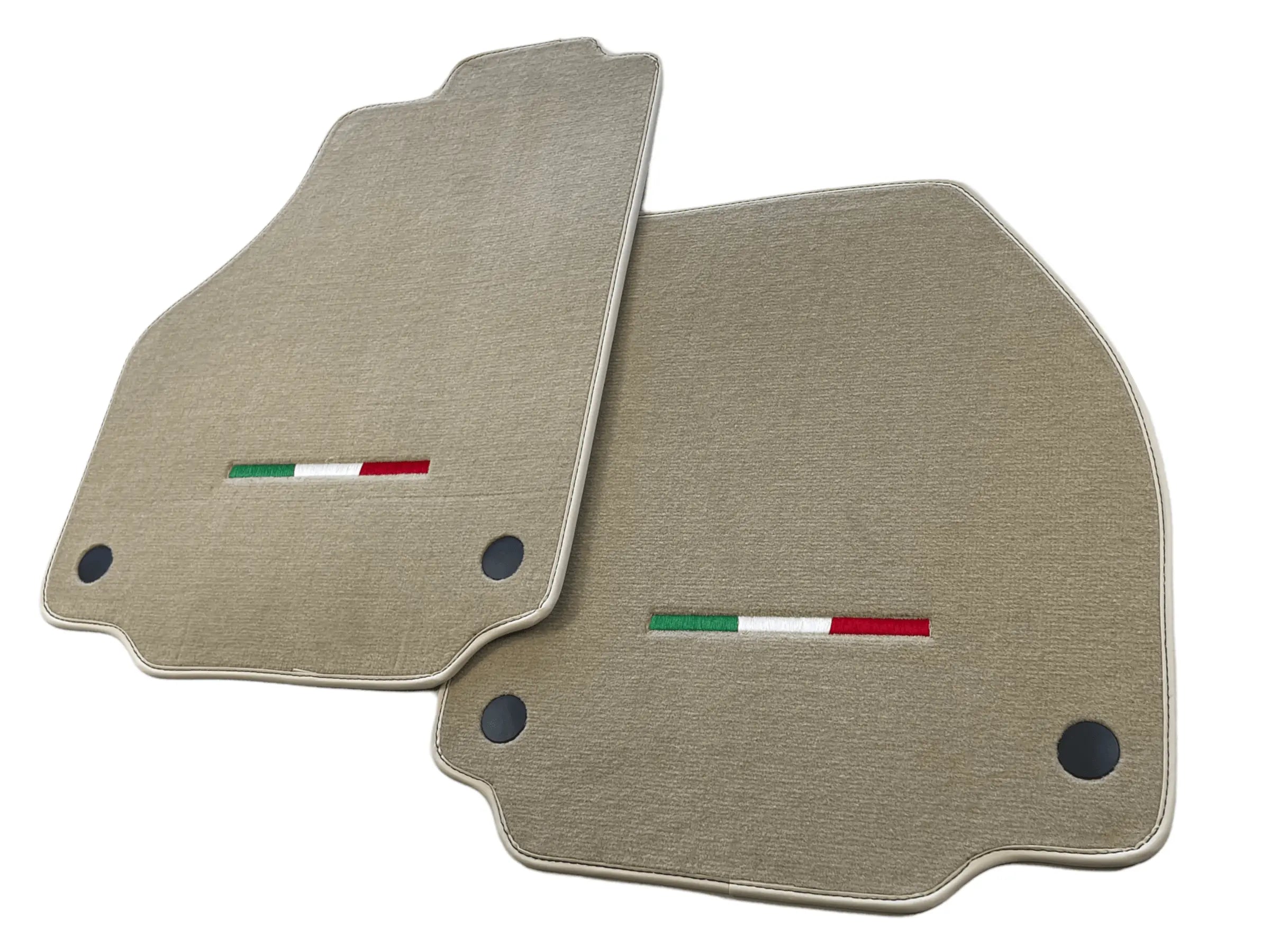 Floor Mats For Ferrari 488 2015-2022 Beige Autowin Brand Italian Edition - AutoWin