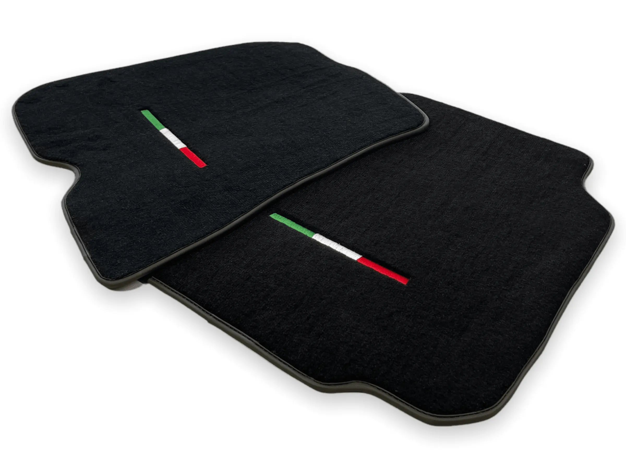 Floor Mats For Ferrari 812 GTS (2018-2023) Black Tailored Carpets With Italian Emblem - AutoWin