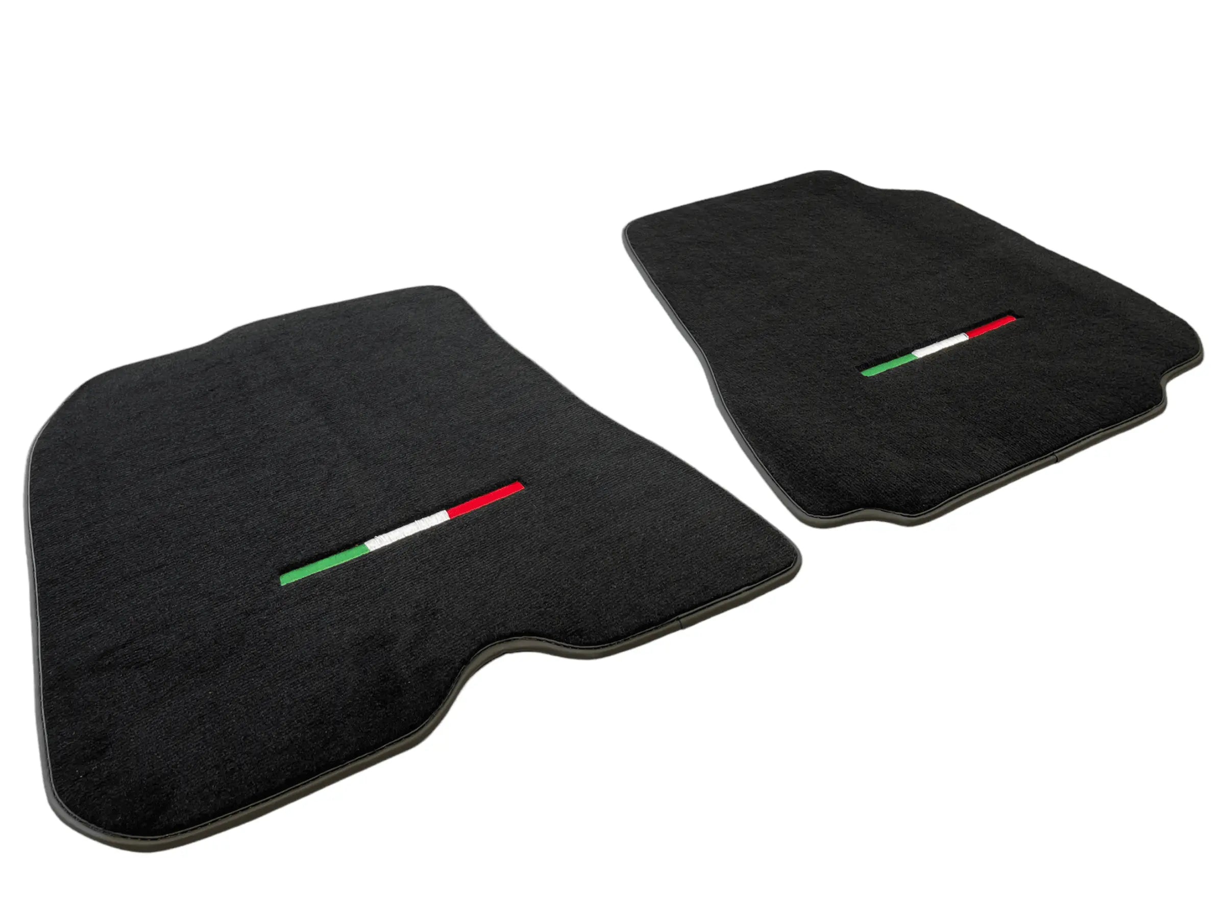 Floor Mats For Ferrari 812 GTS (2018-2023) Black Tailored Carpets With Italian Emblem - AutoWin