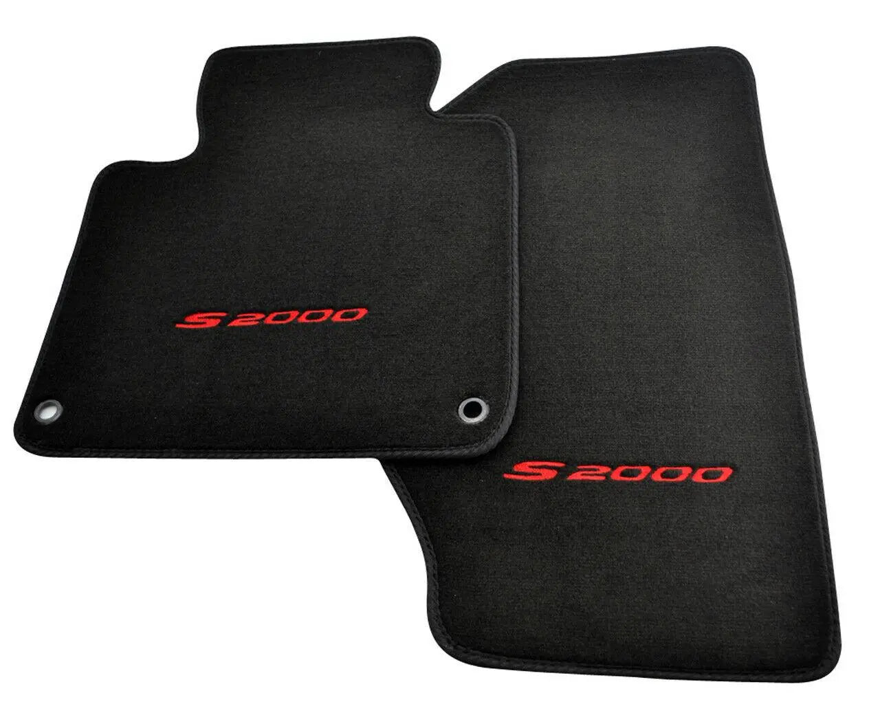 Floor Mats For Honda S2000 1999–2004 Black Tailored With Red S2000 Logo - AutoWin